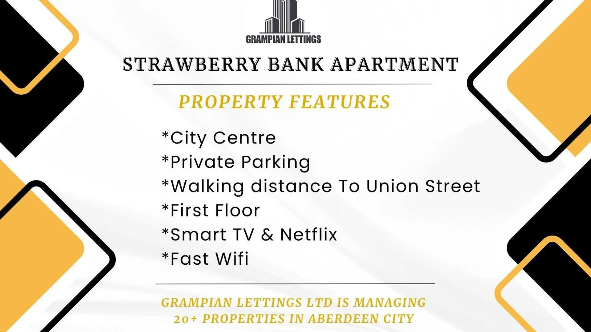 Strawberry Bank Apartment ✪ Grampian Lettings Ltd Aberdeen 0*,  Wielka Brytania